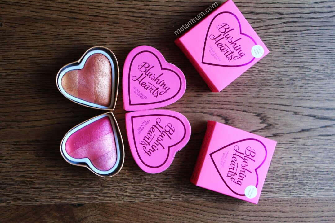 Makeup revolution's Blushing heart blushes