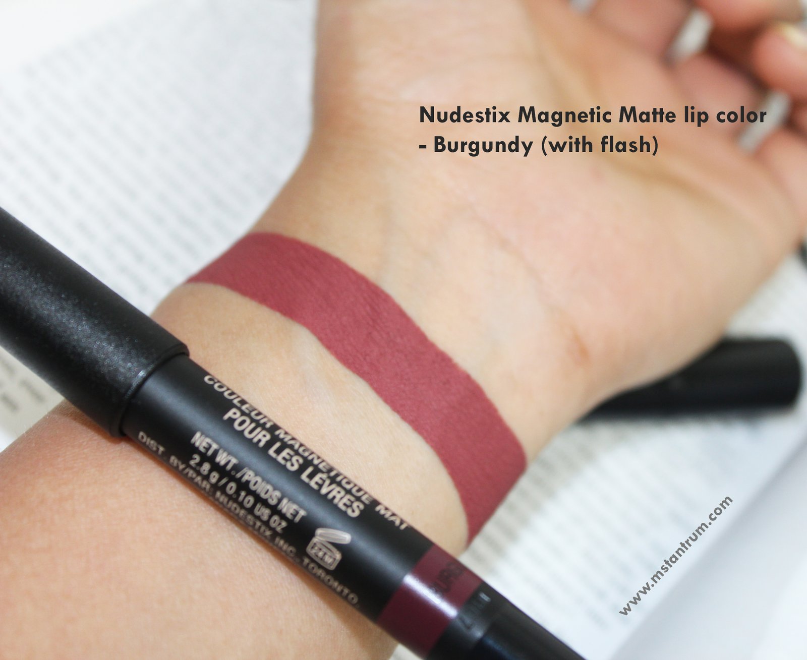 nudestix burgundy swatch