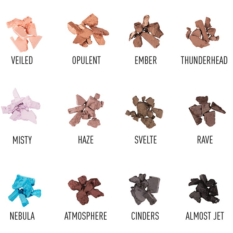 Sigma Beauty Smokey Screen palette shades