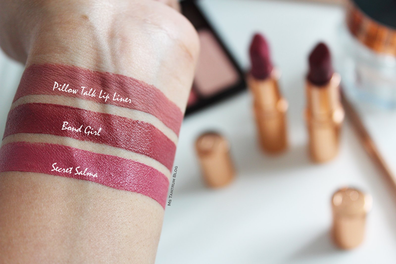 Charlotte Tilbury Pillow Talk, Bond Girl & Secret Salma on Medium skin tone