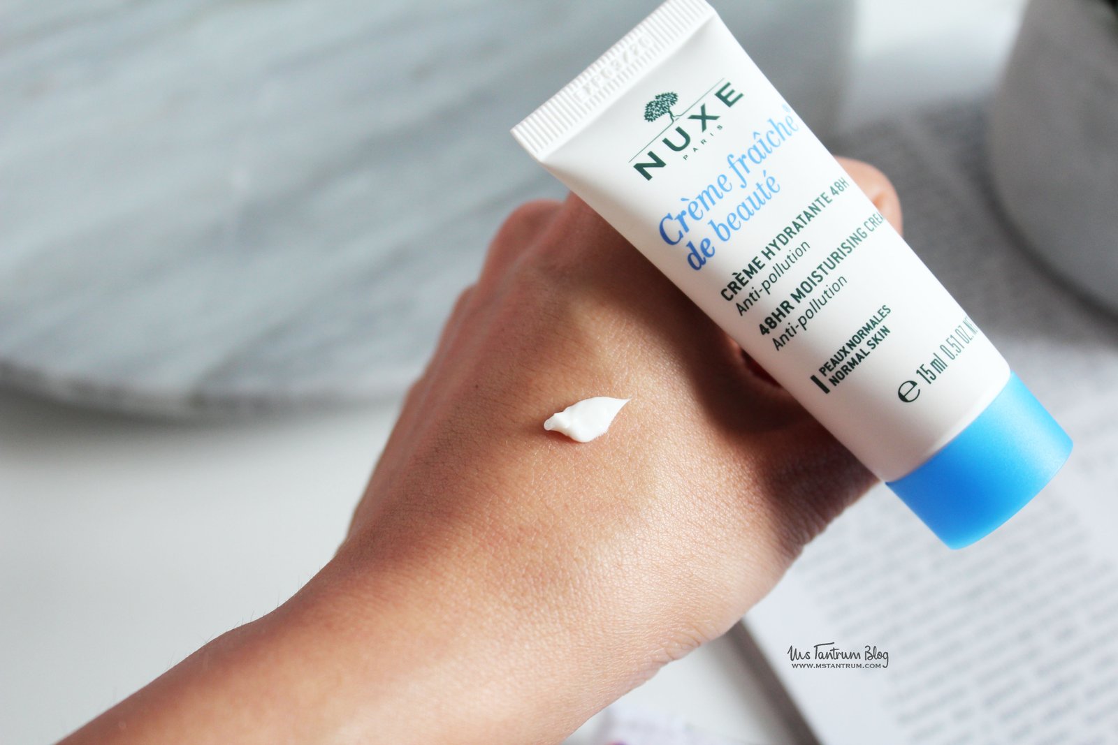 Nuxe moisturiser review on Ms Tantrum Blog