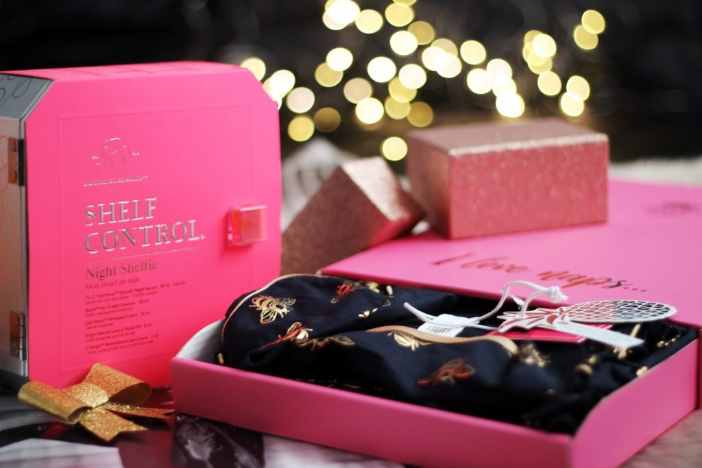 Drunk Elephant Shelfie Kit and CHelsea Peers PJ set