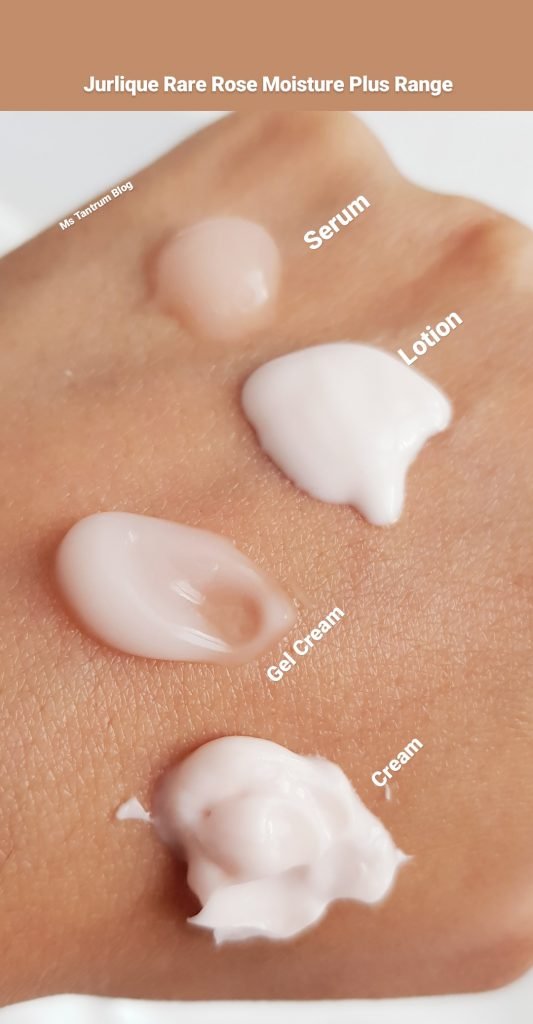 Textures of Jurlique Rare Rose Moisture Plus Range - Ms Tantrum Blog