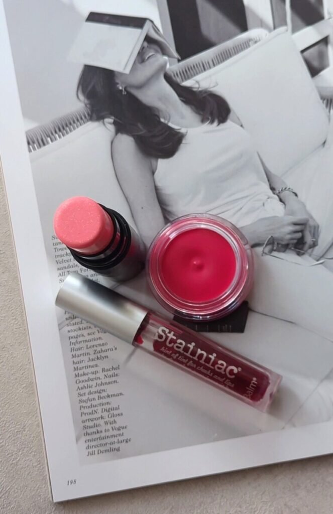 stick, mousse and liquid blushes