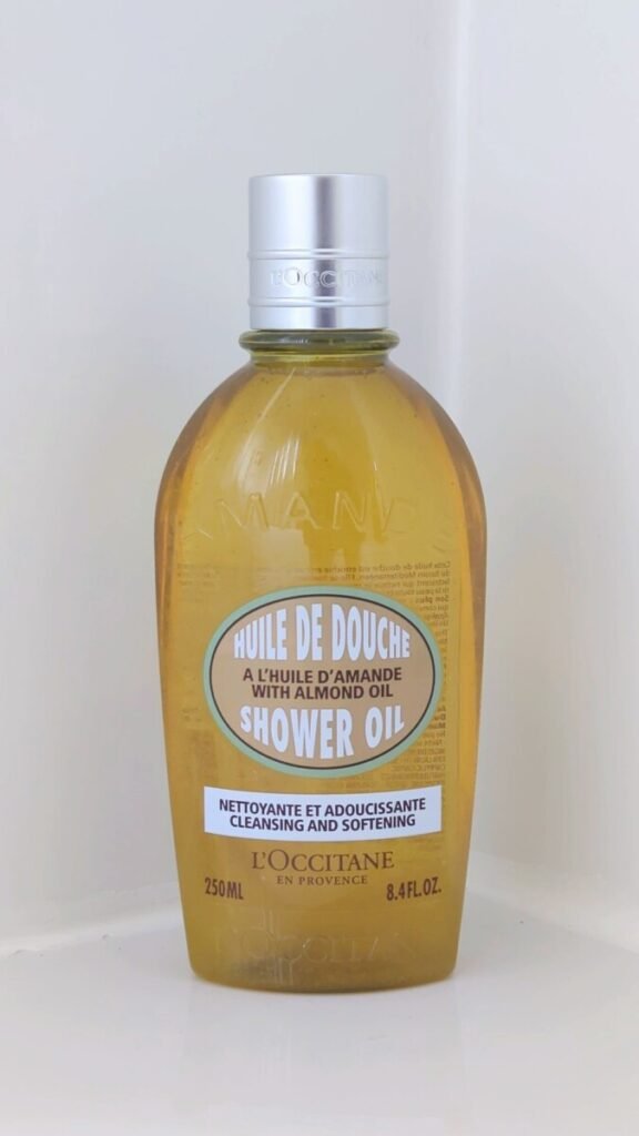 L’Occitane Almond Shower Oil golden liquid texture